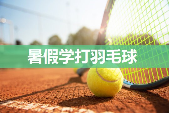 暑假学打羽毛球
